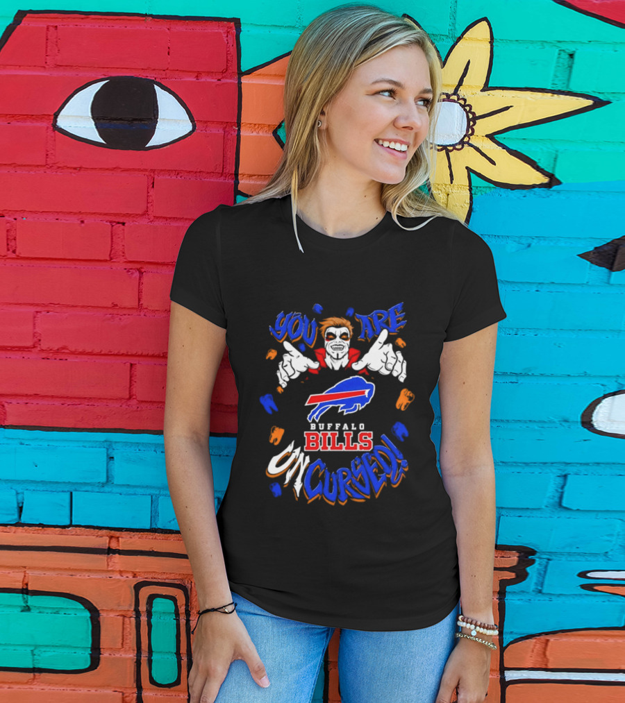 WWE Danhausen X Buffalo Bills You Are Uncursed Halloween Vampire Fangs T-Shirt