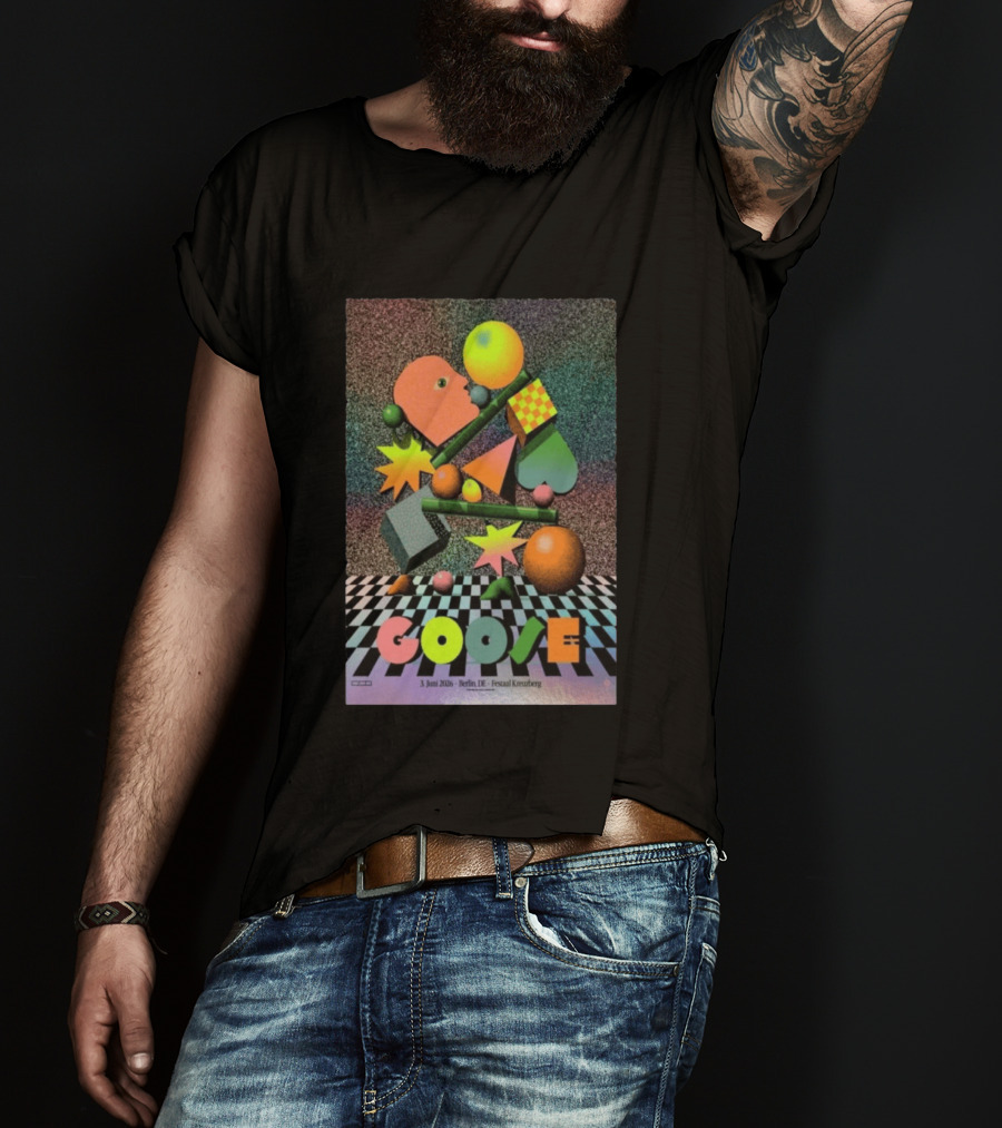 Goose 3 Juni 2026 Berlin Deutschland Festsaal Kreuzberg 3D Geometric Shapes Checkerboard T-Shirt