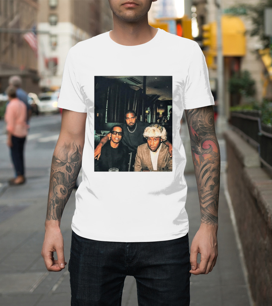 Kanye West Tyler The Creator A$AP Rocky Iconic Photo Collaboration T-Shirt