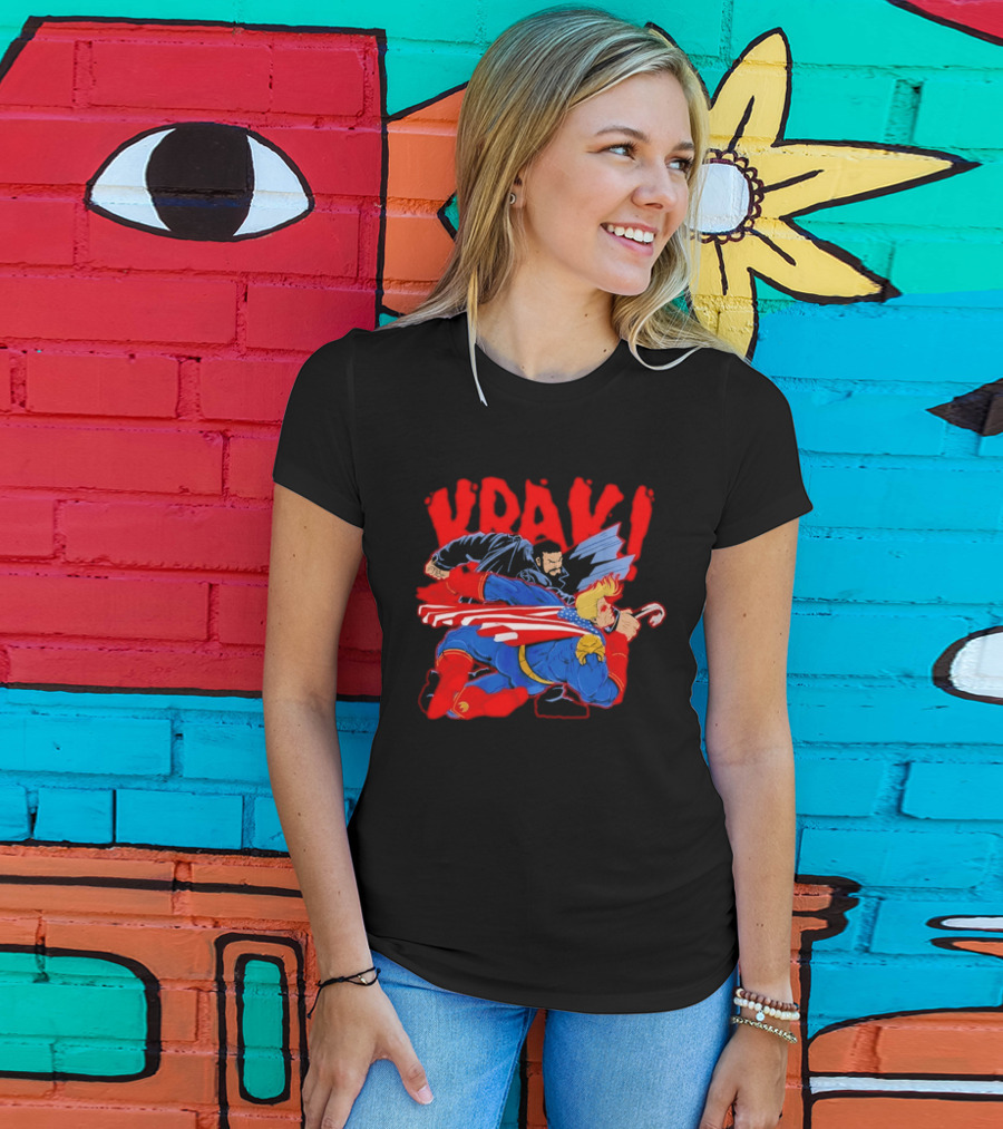 Billy Butcher Punching Homelander VRAK Comic Style Showdown T-Shirt