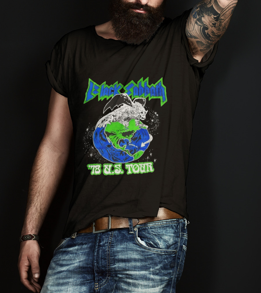 Black Sabbath 78 US Tour Winged Beast On Earth T-Shirt