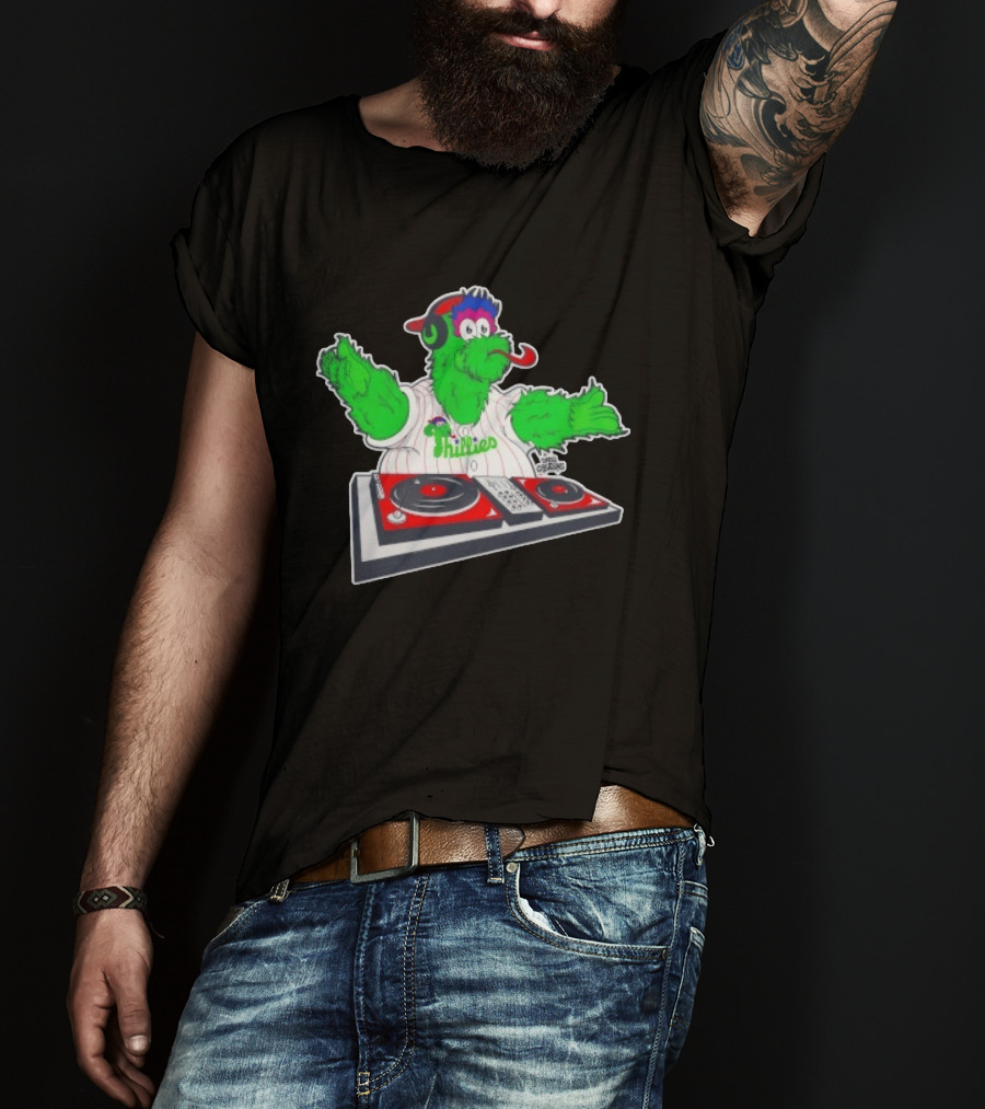 Philadelphia Phillies Phanatic DJ Turntable Fun T-Shirt