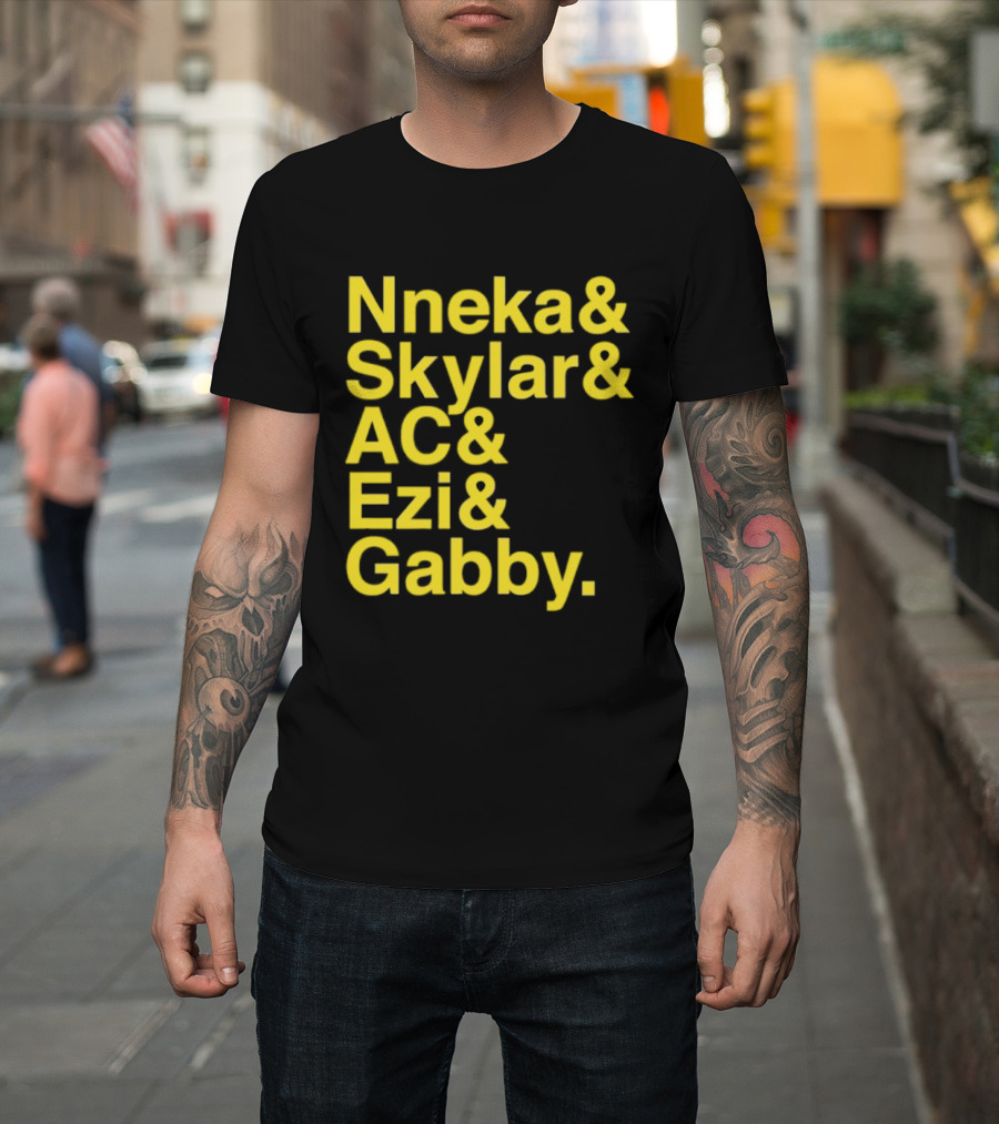 Nneka Skylar AC Ezi Gabby Seattle Storm WNBA 2025 Ampersand Stars T-Shirt