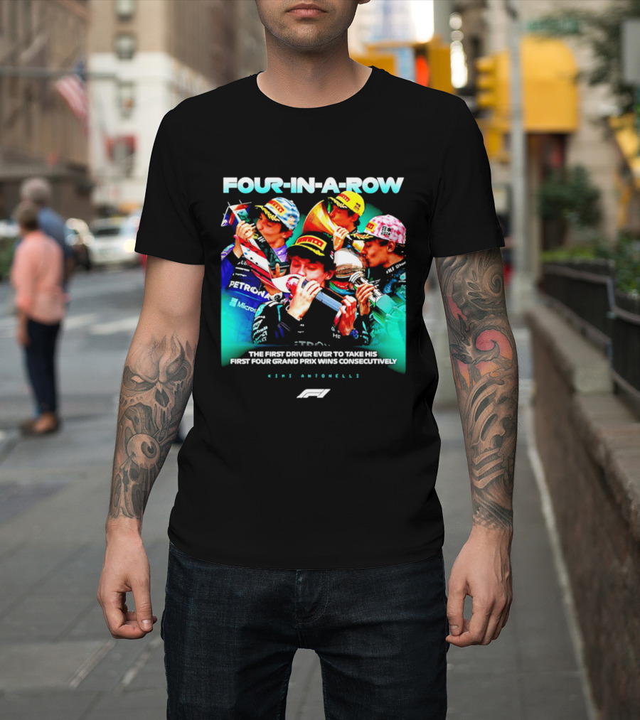 Kimi Antonelli Four In A Row First Driver Wins Consecutively Formula 1 T-Shirt