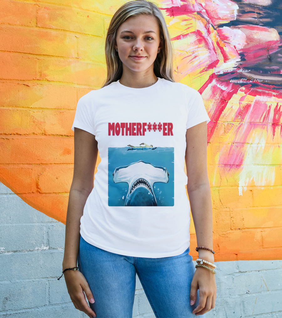 Samuel L Jackson Motherfucker Hammerhead Shark Jaws T-Shirt