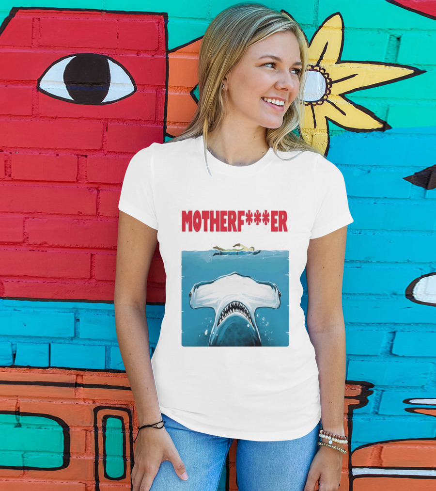 Samuel L Jackson Motherfucker Hammerhead Shark Jaws T-Shirt