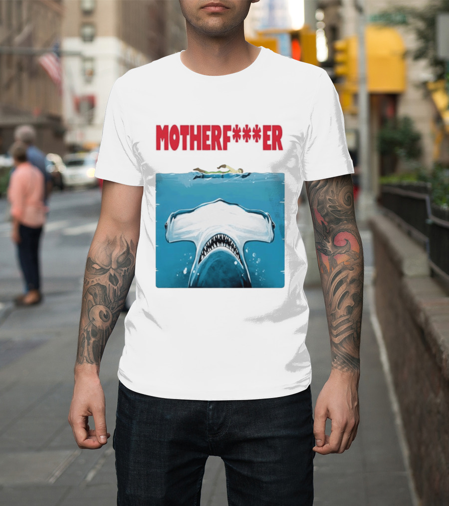 Samuel L Jackson Motherfucker Hammerhead Shark Jaws T-Shirt