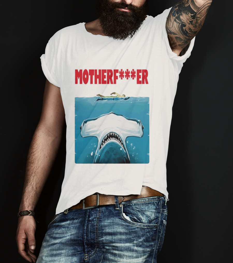 Samuel L Jackson Motherfucker Hammerhead Shark Jaws T-Shirt