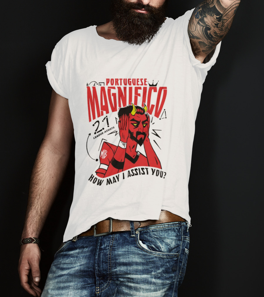 Portuguese Magnifico 21 Goals How May I Assist You Devil T-Shirt
