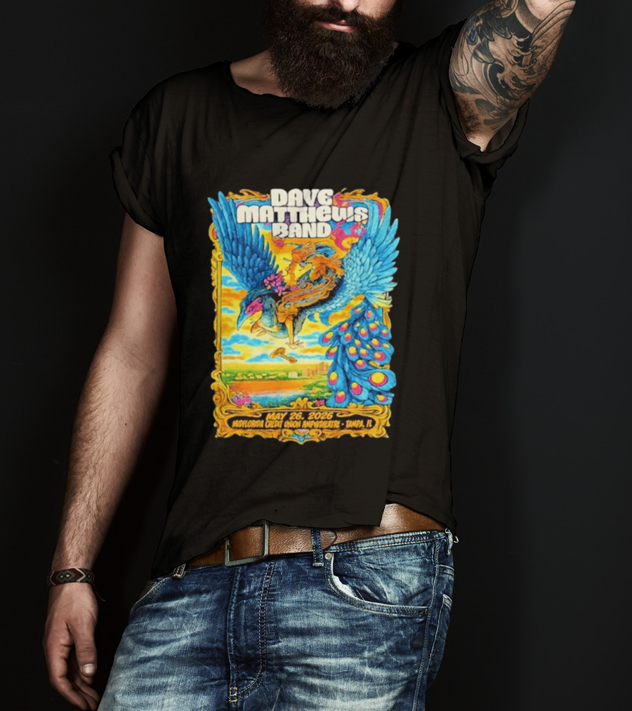 Dave Matthews Band May 26 2026 MidFlorida Credit Union Amphitheatre Tampa FL T-Shirt