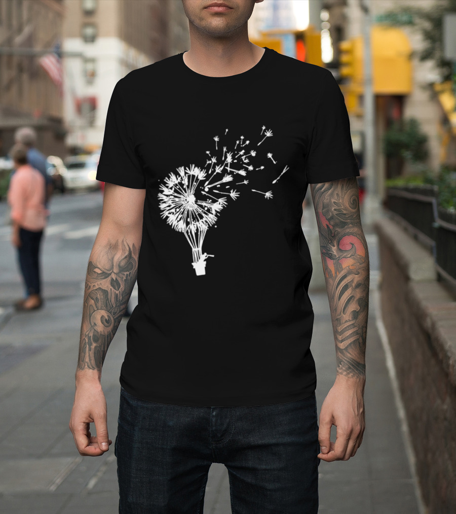 Flower Power Dandelion Fly Away Freedom Nature T-Shirt