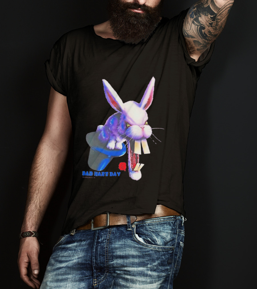 Goosebumps Bad Hare Day Evil Rabbit In Hat T-Shirt