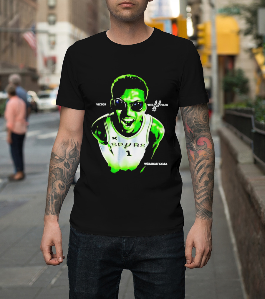 Victor Wembanyama Spurs X Files Number 1 Basketball Alien Concept T-Shirt