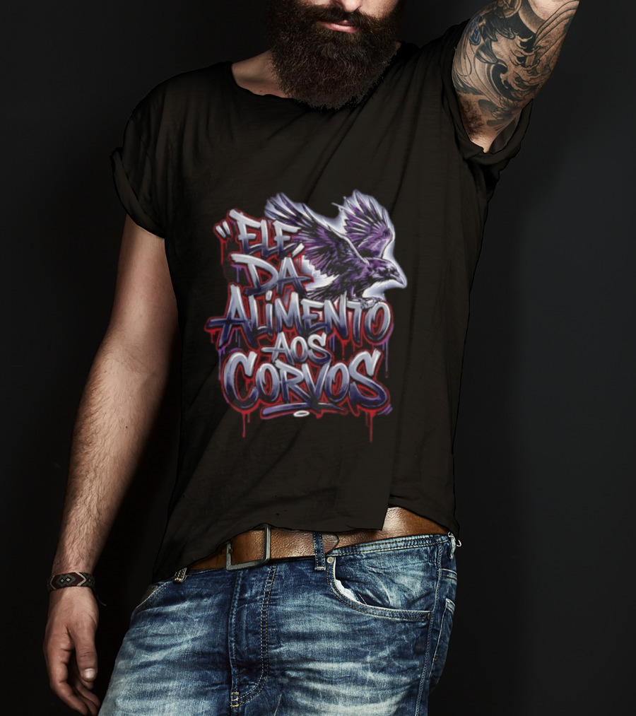 Ele Da Alimento Aos Corvos Raven T-Shirt