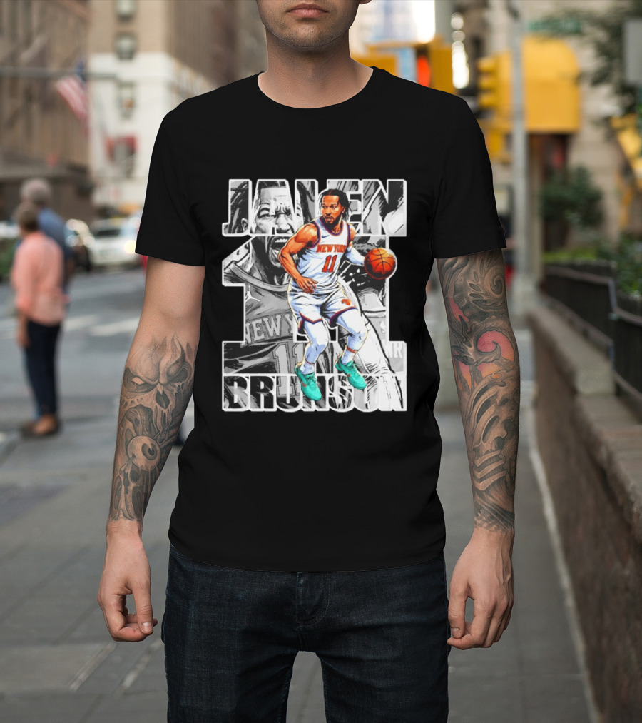 Jalen Brunson New York Knicks Manga Style Number 11 T-Shirt