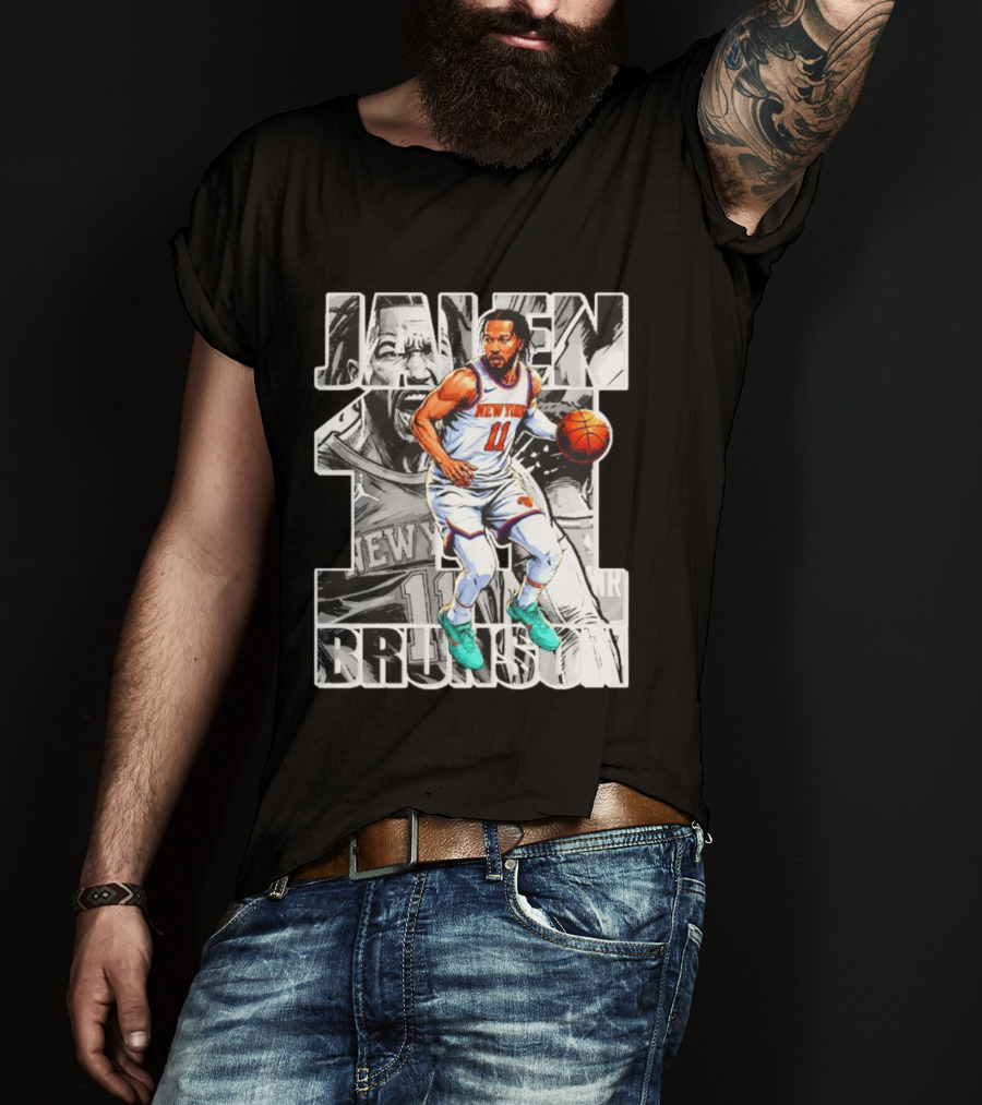 Jalen Brunson New York Knicks Manga Style Number 11 T-Shirt