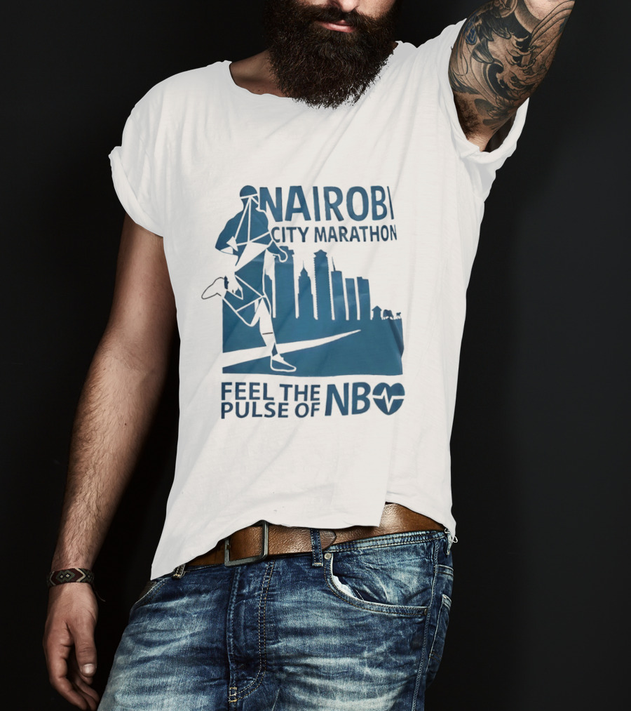 Nairobi City Marathon Feel The Pulse Of NB Skyline Runner Athletics Event T-Shirt