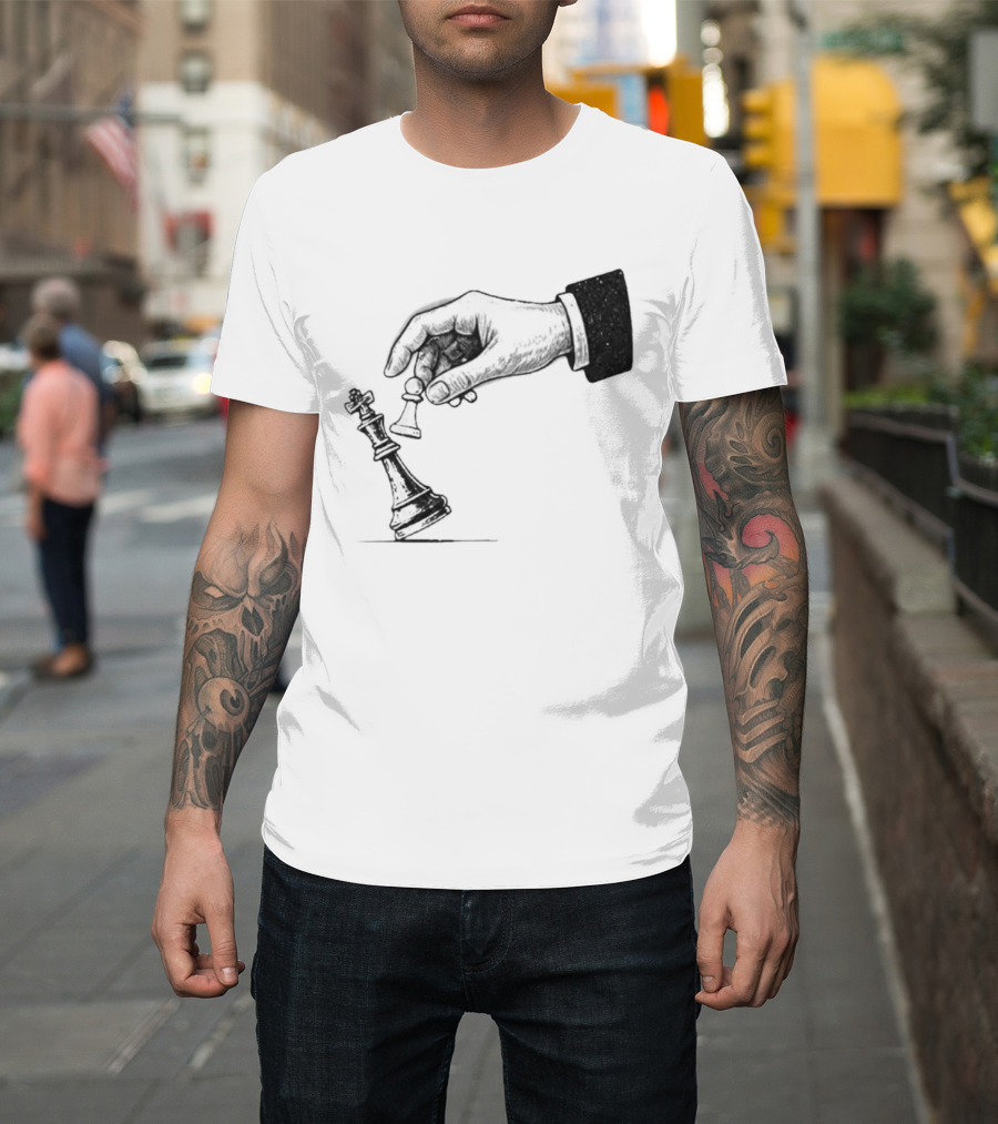 Chess Pawn Topple King Strategic Game Power Victory T-Shirt
