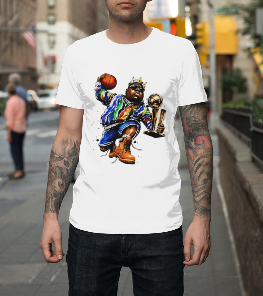 New York Knicks Basketball Biggie Smalls Crown Trophy T-Shirt
