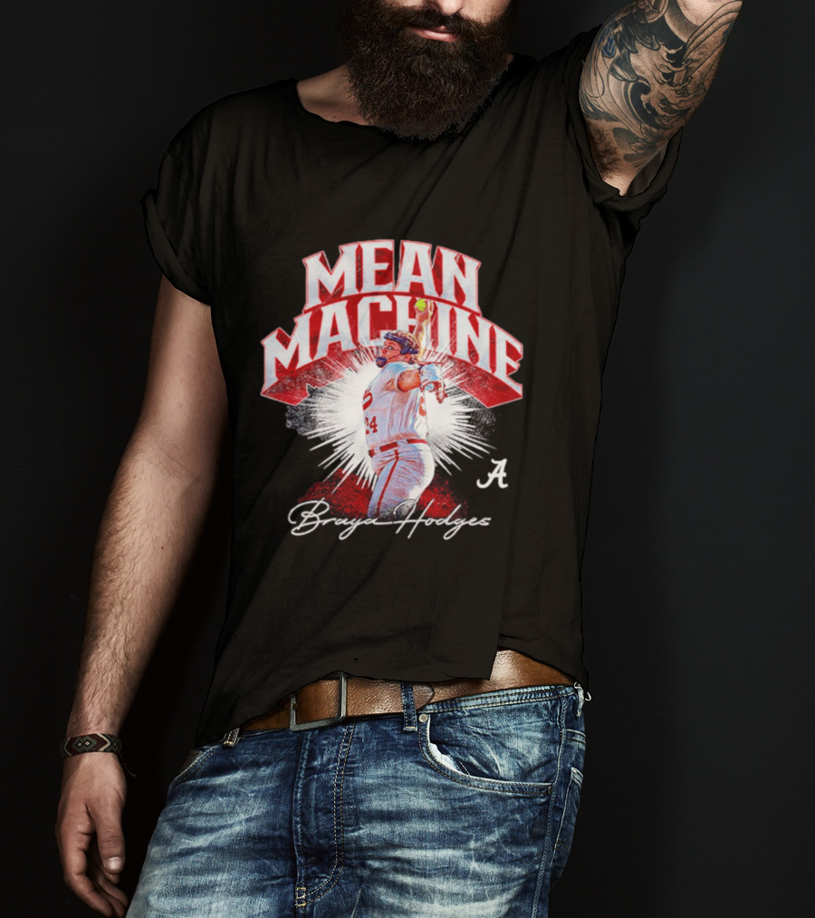 Mean Machine Braya Hodges Alabama Softball Player Collage T-Shirt