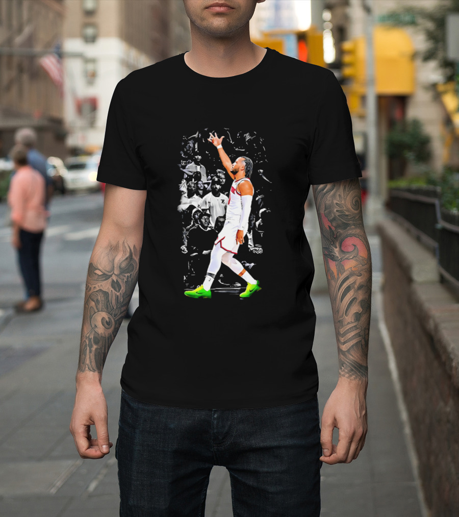 Jalen Brunson New York Basketball Player Iconic Celebration Moment T-Shirt