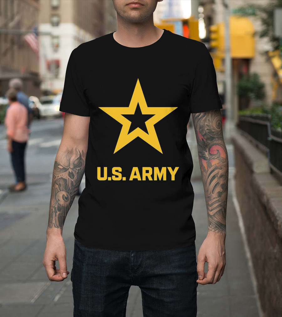 U.S. Army Yellow Star Emblem Service Support T-Shirt
