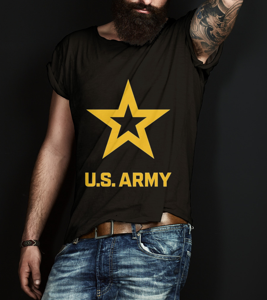 U.S. Army Yellow Star Emblem Service Support T-Shirt