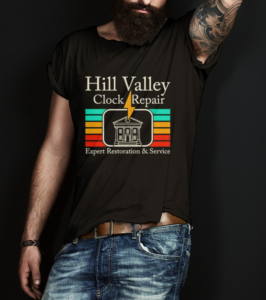 Hill Valley Repair Expert Restoration Service Lightning T-Shirt