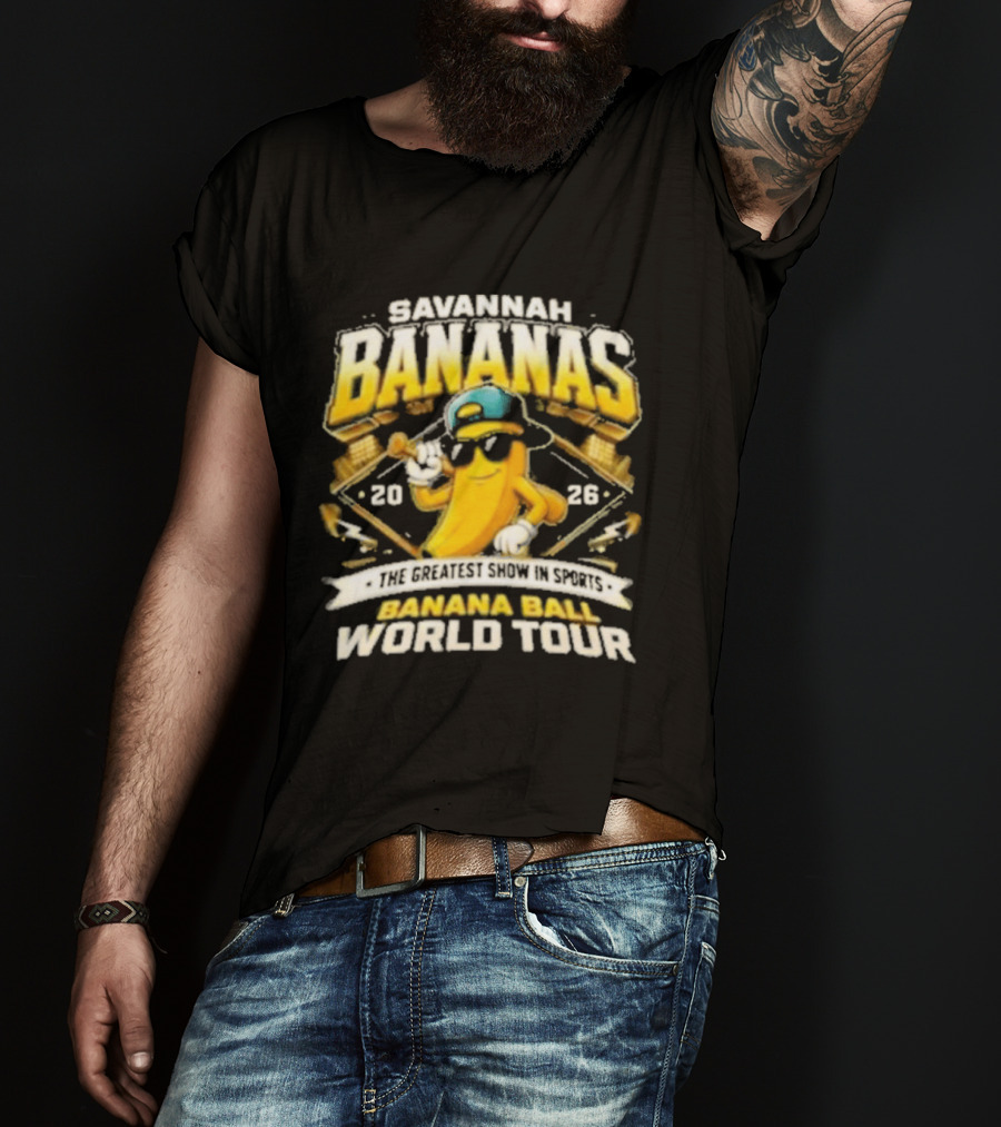 Savannah Bananas Banana Ball World Tour 2026 Baseball Event T-Shirt