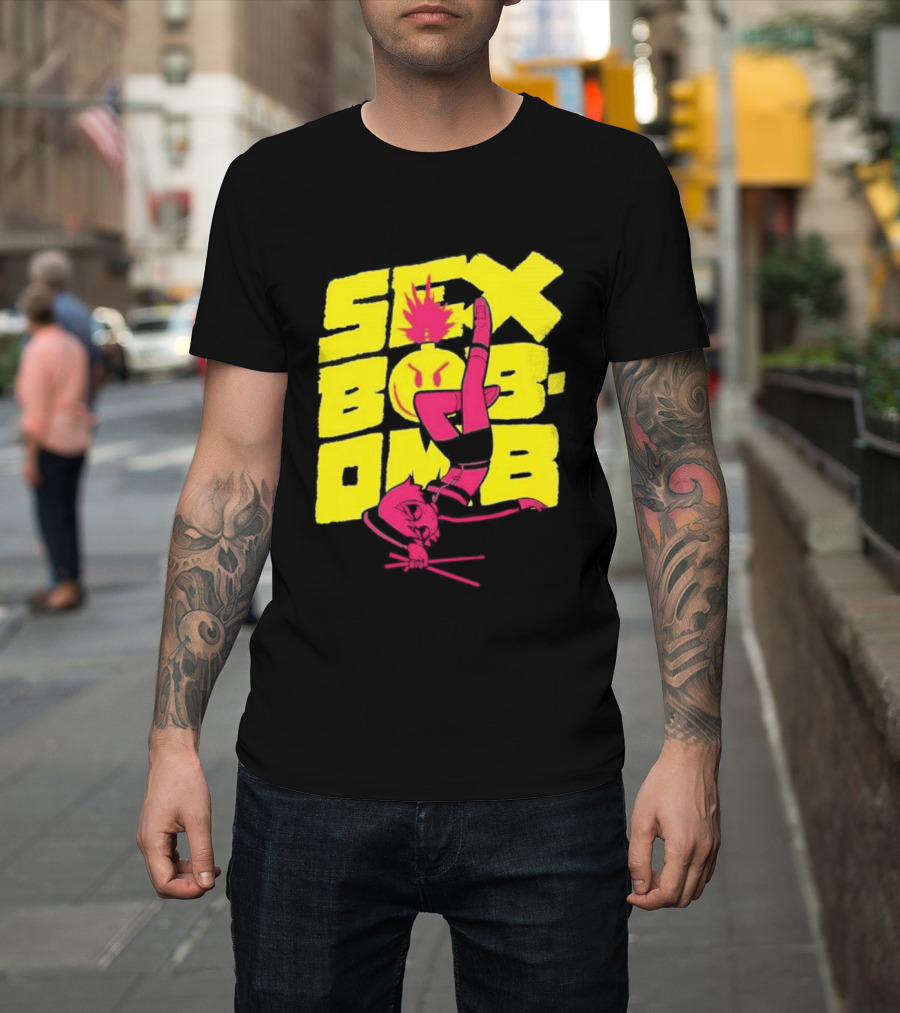Scott Pilgrim Vol 3 Infinite Sadness 20th Anniversary Sex Bob Omb Explosion T-Shirt