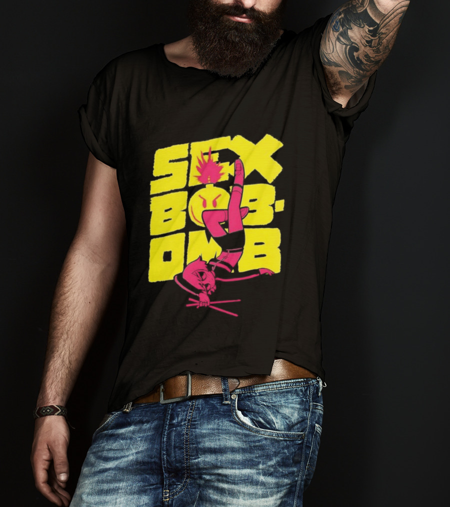 Scott Pilgrim Vol 3 Infinite Sadness 20th Anniversary Sex Bob Omb Explosion T-Shirt