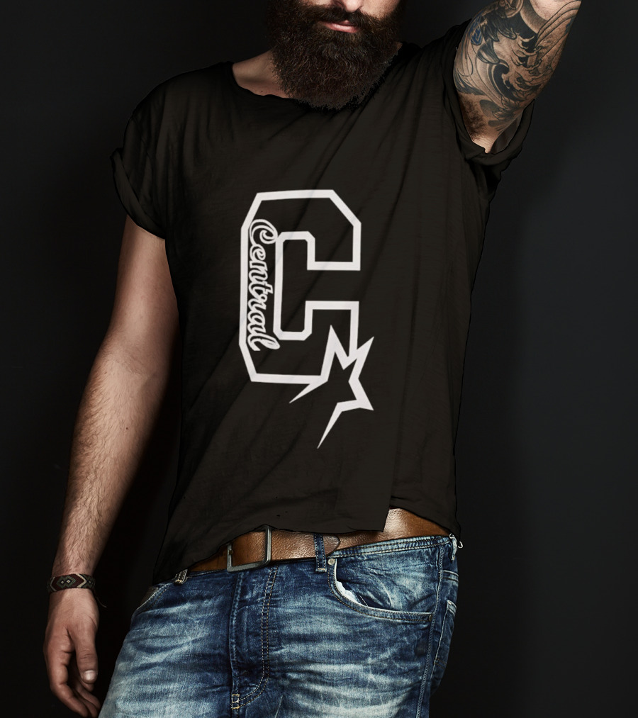 Centrual Word Letter C With Star T-Shirt