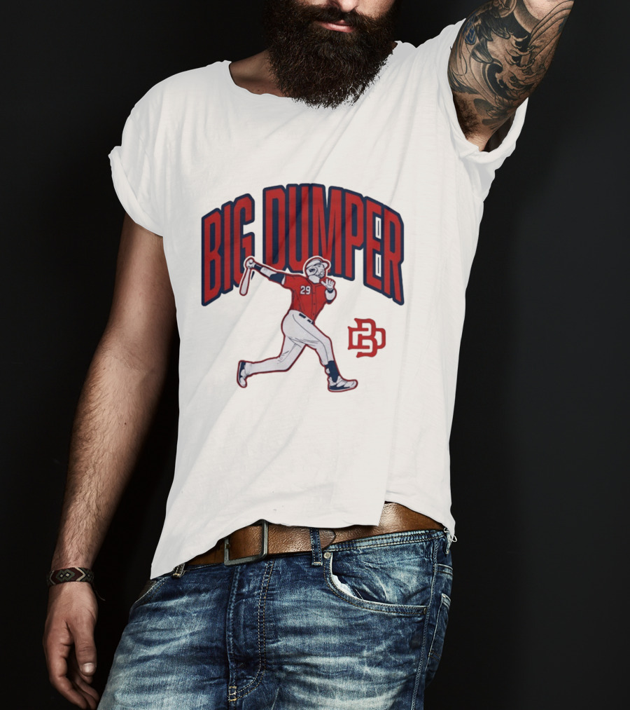 Big Dumper Baseball Player 29 Hitter Action Pose T-Shirt