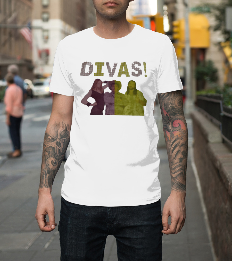 Divas Pop Culture Iconic Trio Plaid T-Shirt