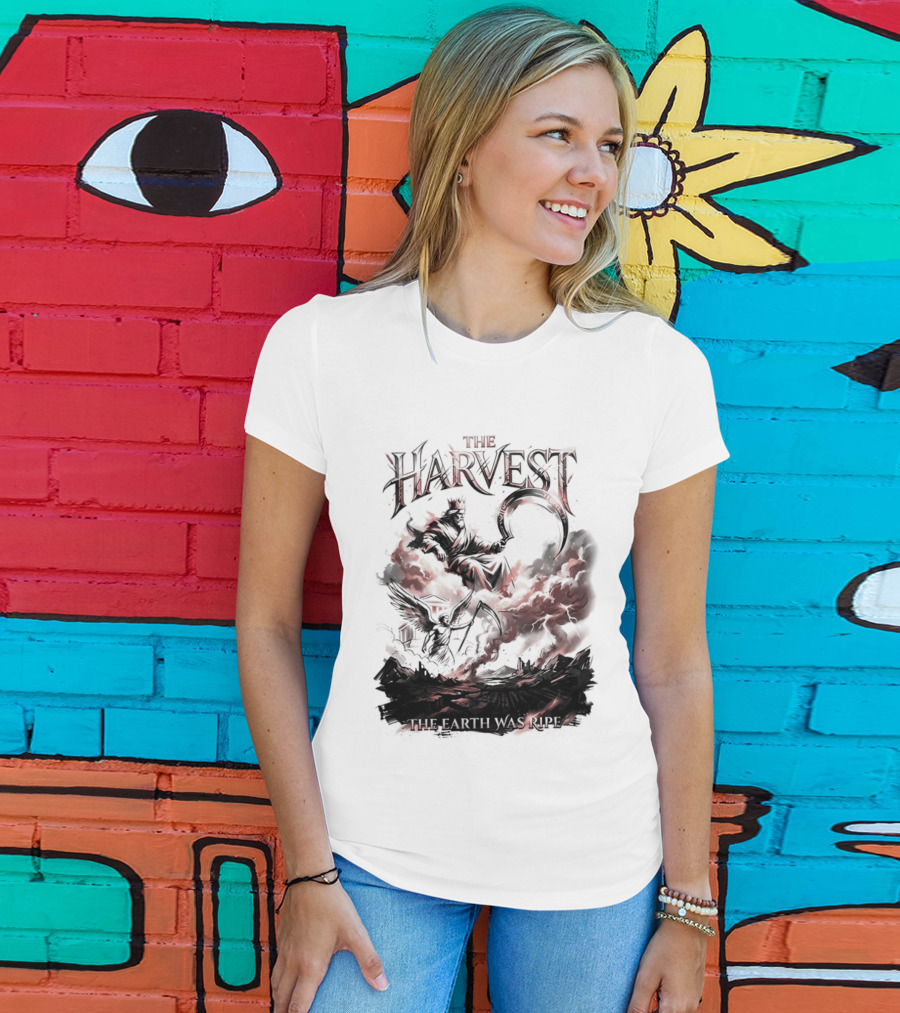 The Harvest Ripe Earth Dark Reaper Scythe T-Shirt