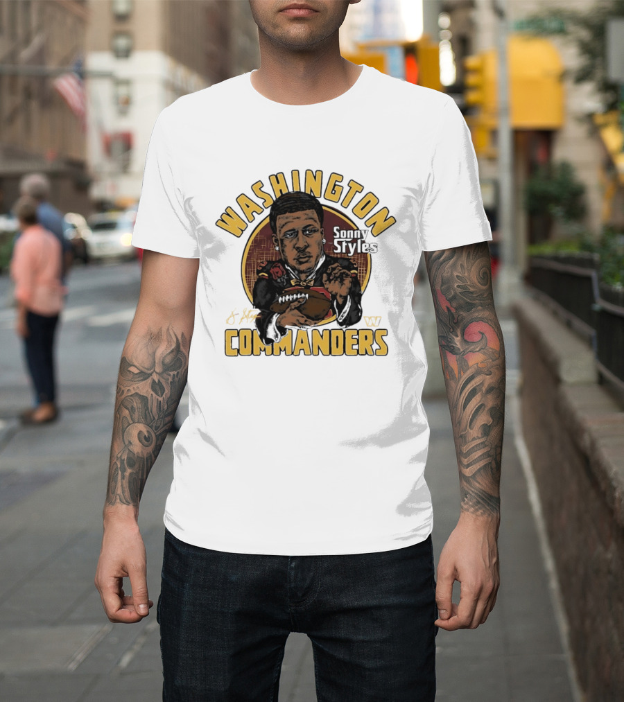 Washington Commanders Sonny Styles Classic Caricature T-Shirt