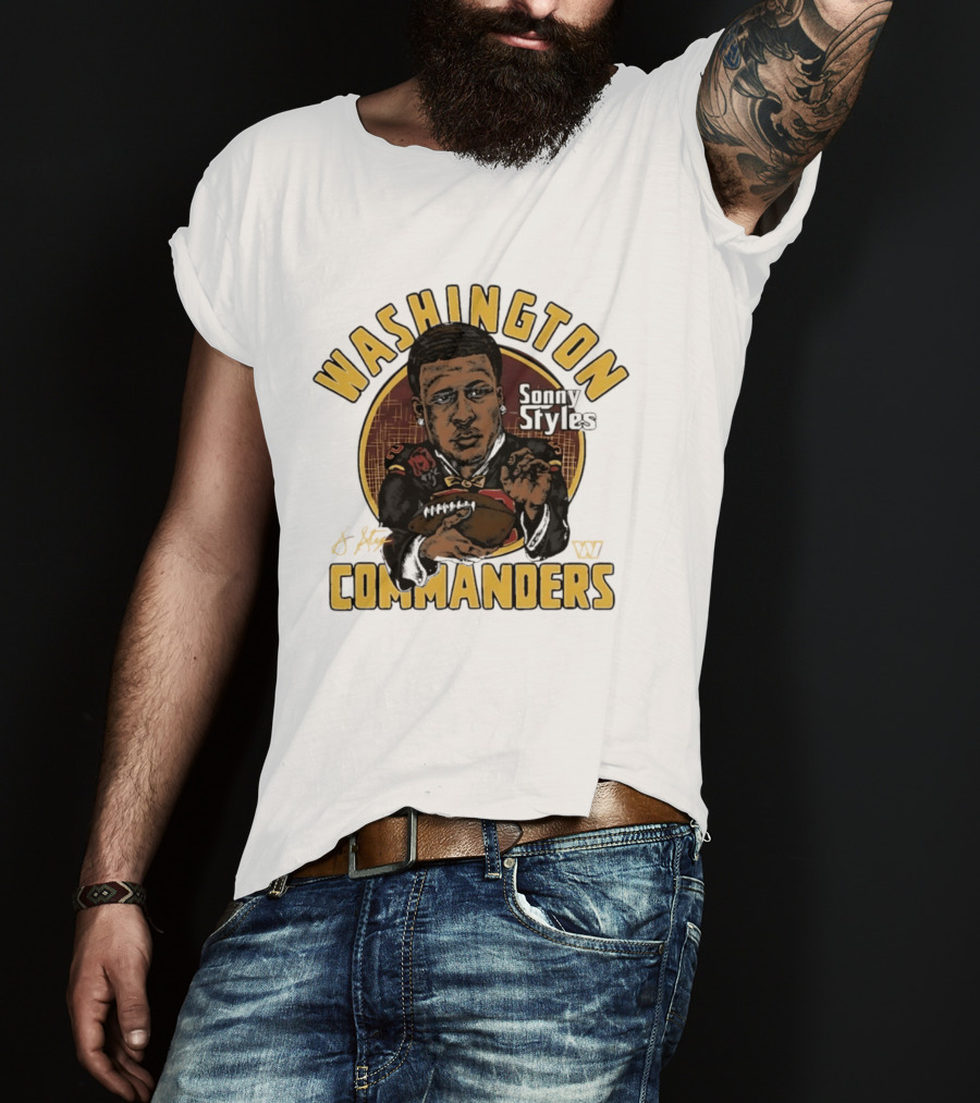 Washington Commanders Sonny Styles Classic Caricature T-Shirt