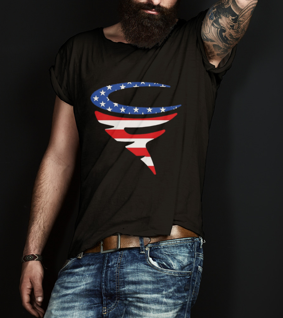American Flag Stars Stripes Football Team Spirit T-Shirt