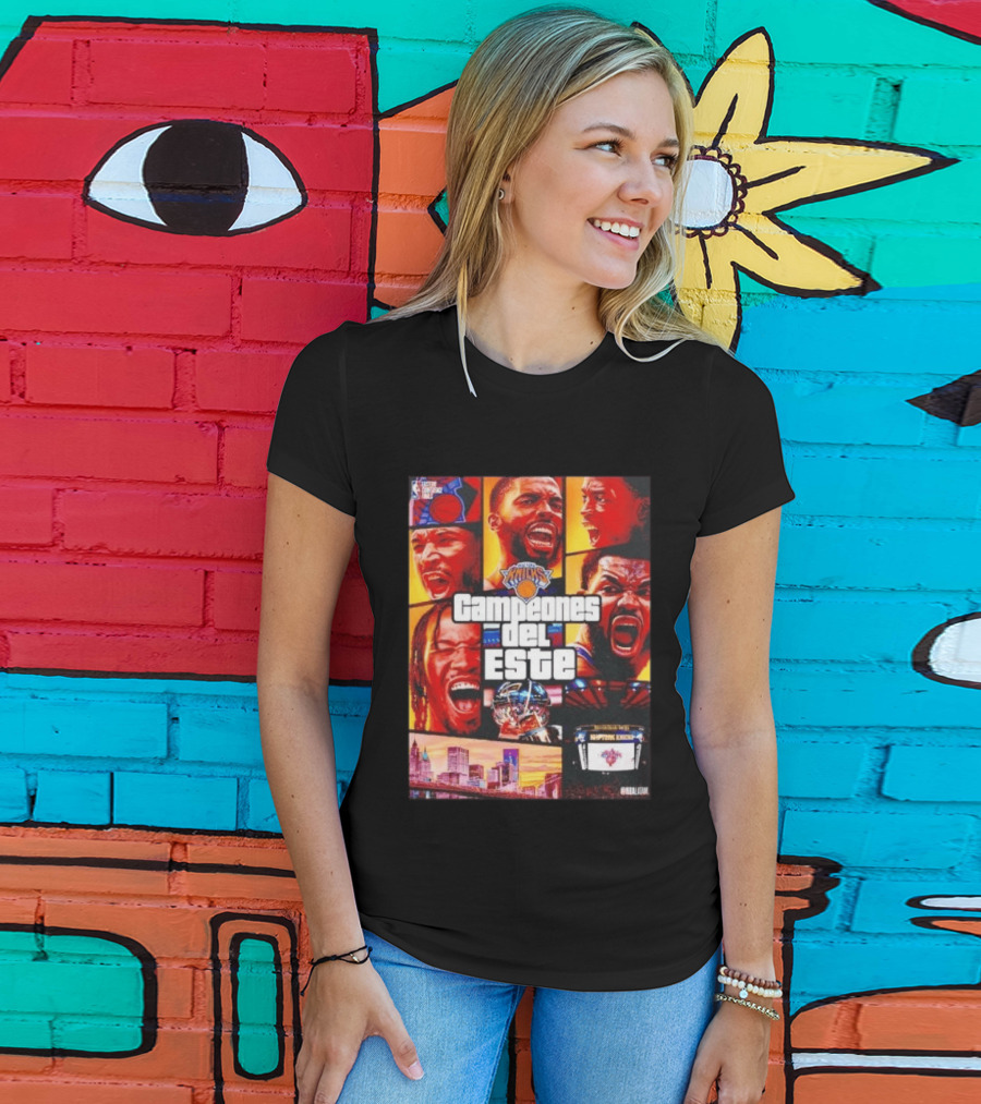 New York Knicks Campeones Del Este NBA Playoff Celebration T-Shirt
