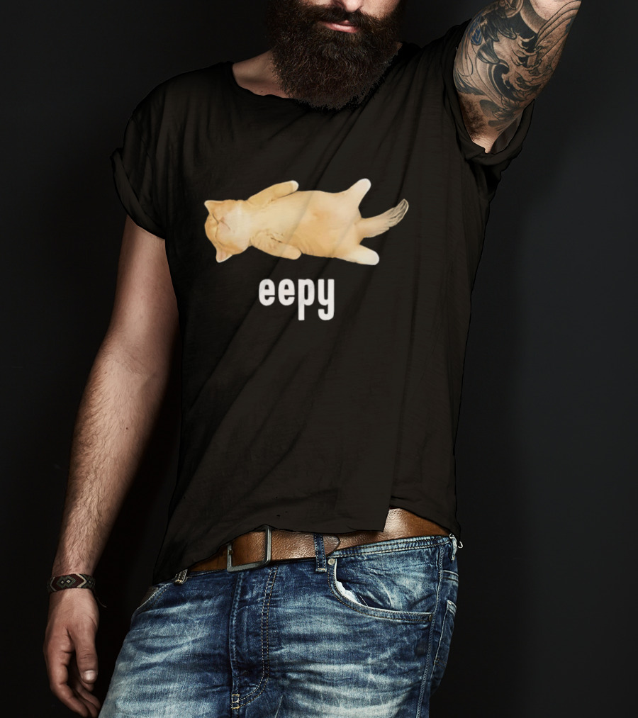 Eepy Sleeping Orange Kitten Cat Meme T-Shirt