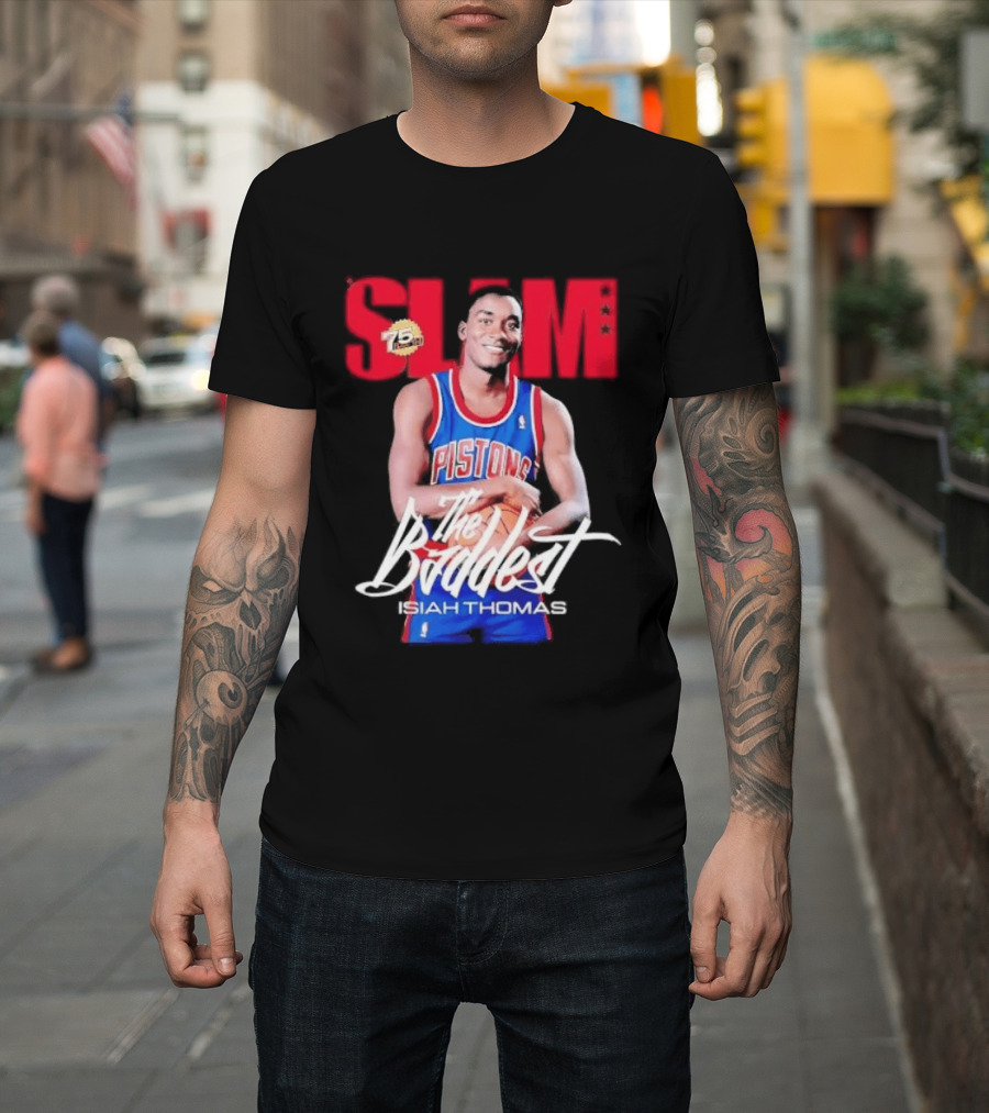 Slam Isiah Thomas The Baddest Pistons T-Shirt