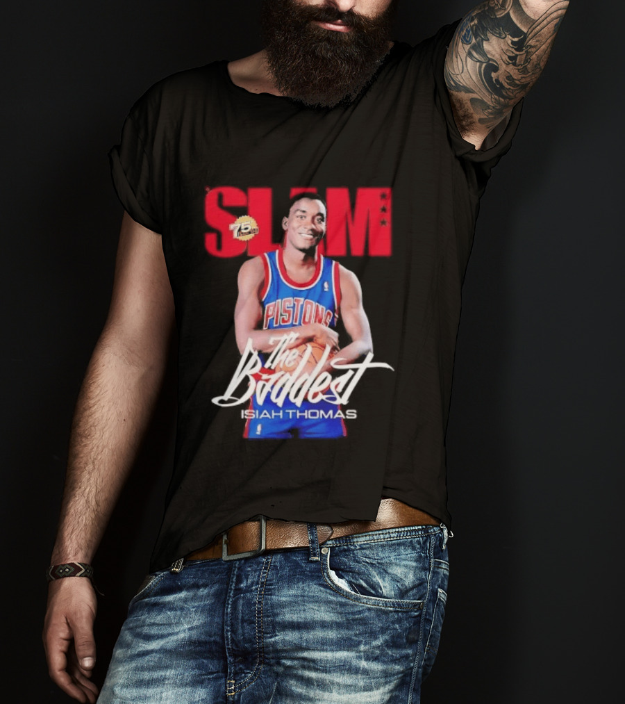 Slam Isiah Thomas The Baddest Pistons T-Shirt