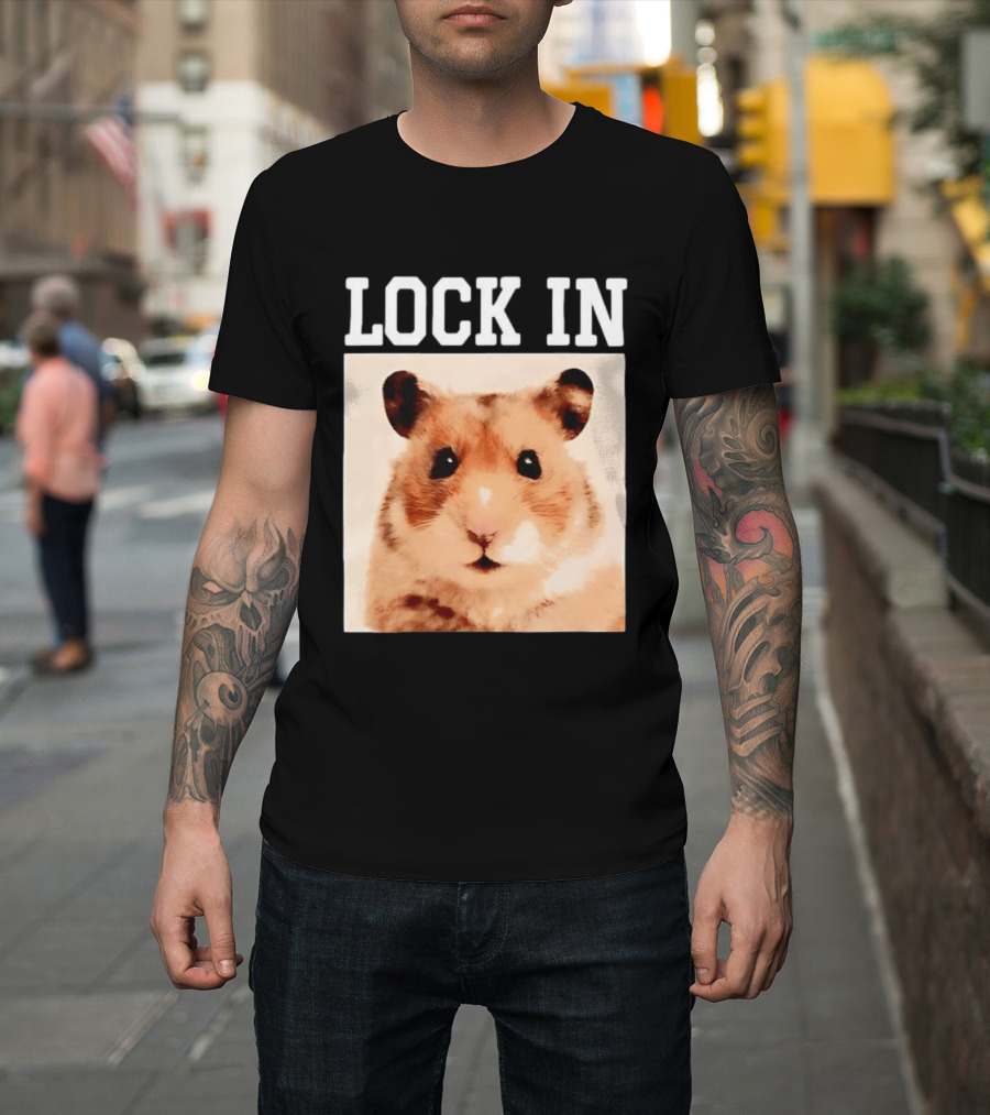 LOCK IN Hamster Cute Adorable Pet Animal T-Shirt
