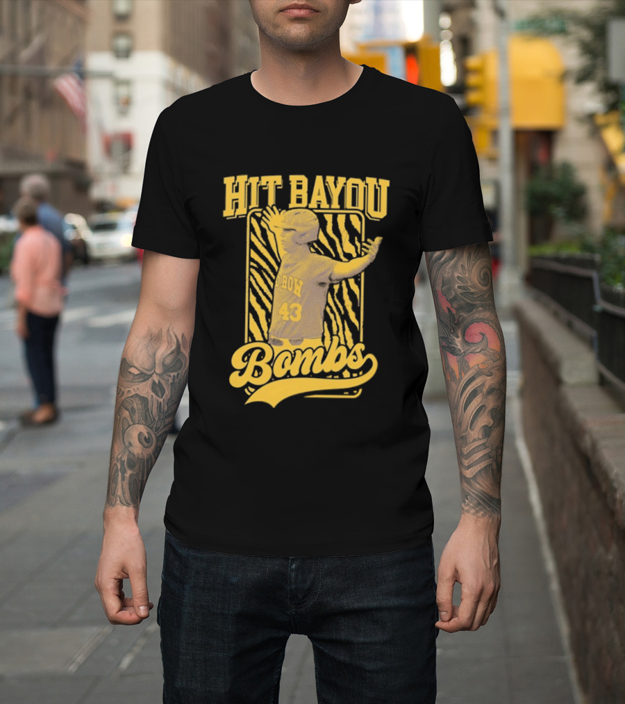 LSU Baseball Hit Bayou Bombs 43 Player T-Shirt