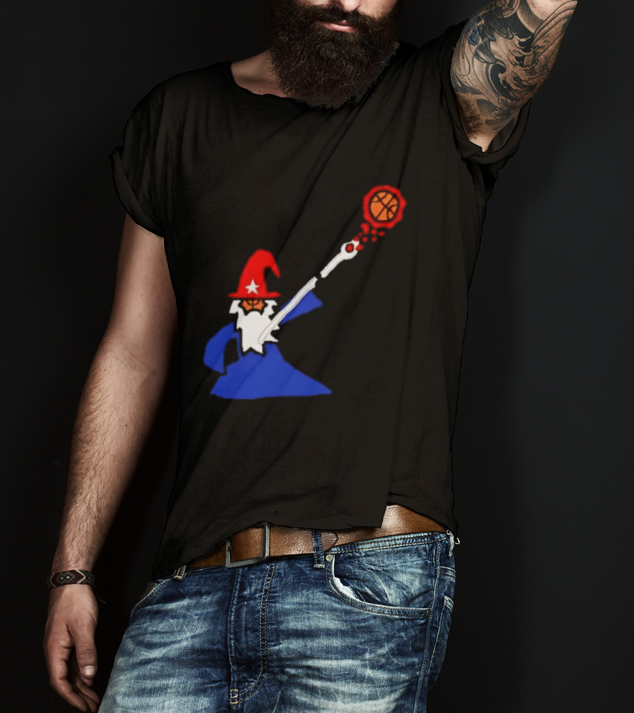 Washington Wizards NBA Basketball Player Wizard Hat Star Basketball T-Shirt