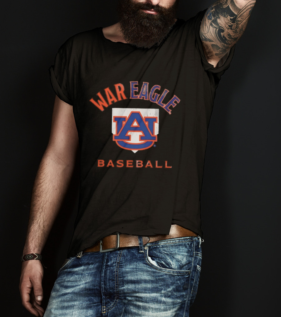 War Eagle Auburn Baseball Home Plate T-Shirt