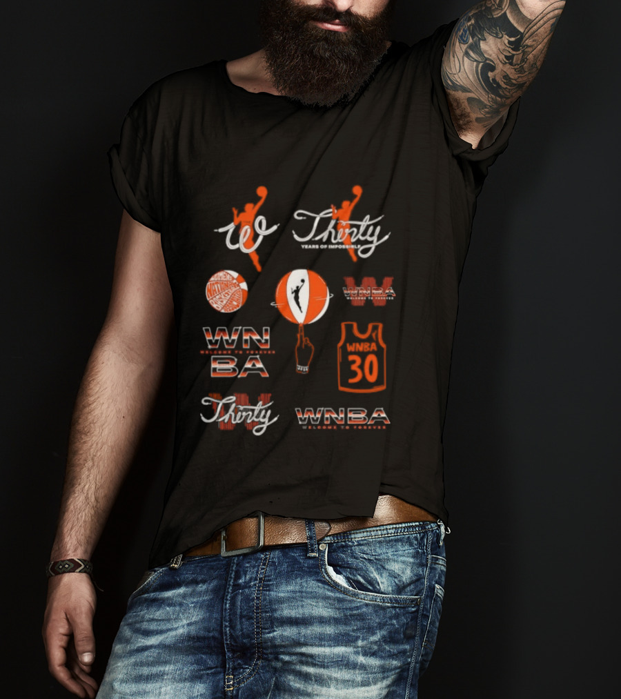 WNBA Thirty Years Impossible Leagues 30th Season Celebration T-Shirt