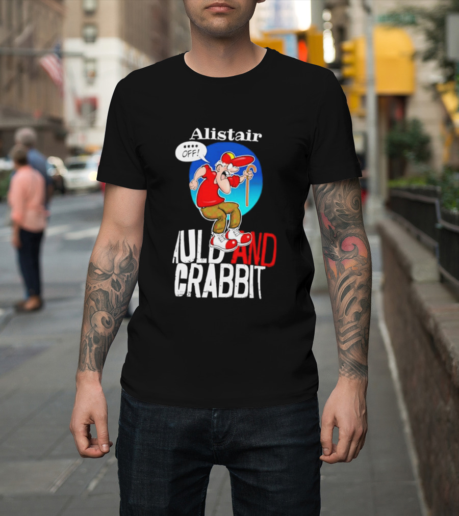 Alistair Auld And Crabbit Red Hat Cartoon Character With Cane T-Shirt
