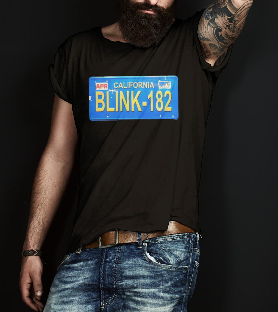 California Blink 182 License Plate APR Expired Tag T-Shirt