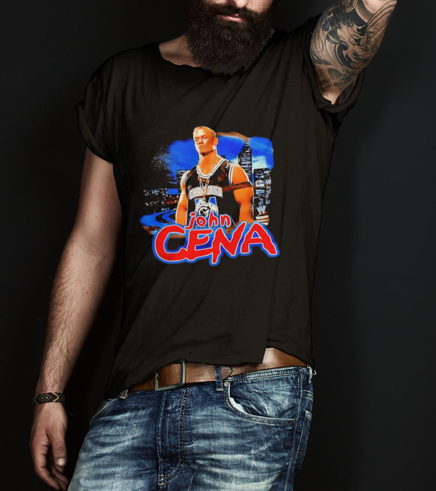 Chain Gang John Cena WWE Skyline City Scene T-Shirt